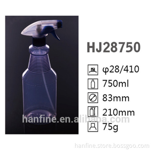 Han hui brand plastic sprayer bottle for cleaning/750ml/factory price